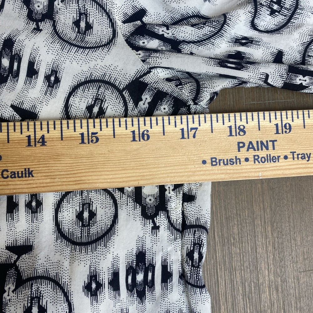 Anthropologie MAEVE Bicycle Motif Whimsy Pull Over Black/White sz 2 Long Sleeve - Picture 8 of 10